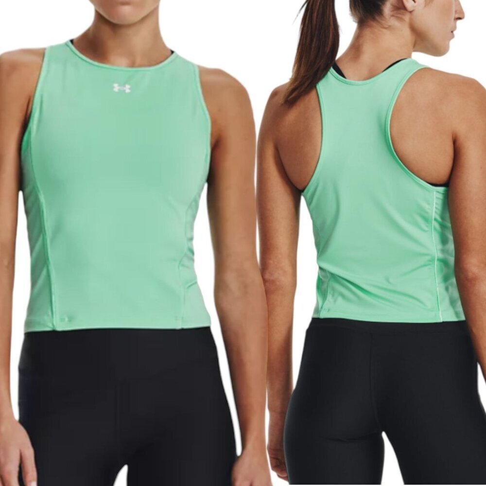 Under Armour Womens Armour Tank Size XL Racerback Stretch Workout Mint Green NEW